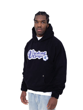 PANSY PATCH HOODIE "BLACK"